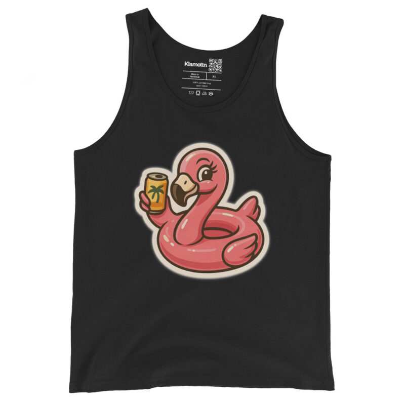 Flamingo mit Sommerdrink Unisex-Tank-Top – Tank Tops – klamottn.de