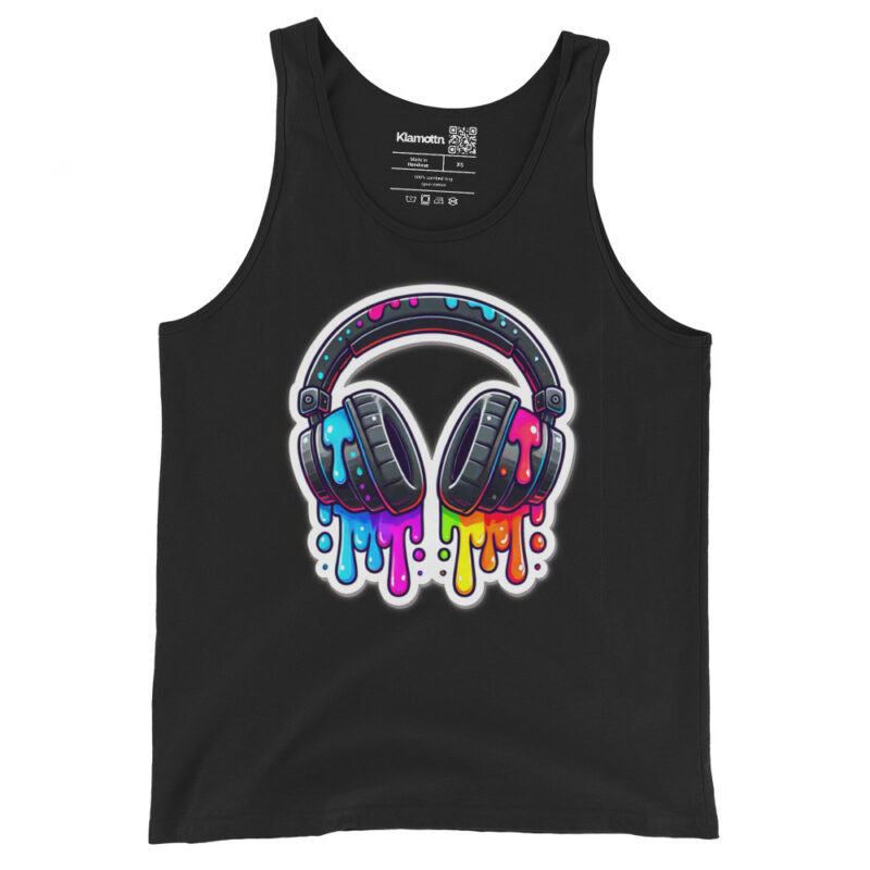 Kopfhörer im Farbrausch Unisex-Tank-Top – Tank Tops – klamottn.de