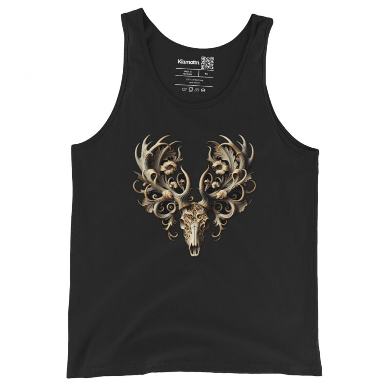 Ornamentaler Hirschschädel Unisex-Tank-Top – Tank Tops – klamottn.de