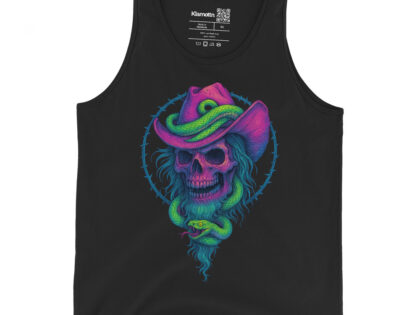 Schädelcowboy mit Schlange Unisex-Tank-Top – Tank Tops – klamottn.de Schädelcowboy mit Schlange Unisex-Tank-Top – Tank Tops – klamottn.de