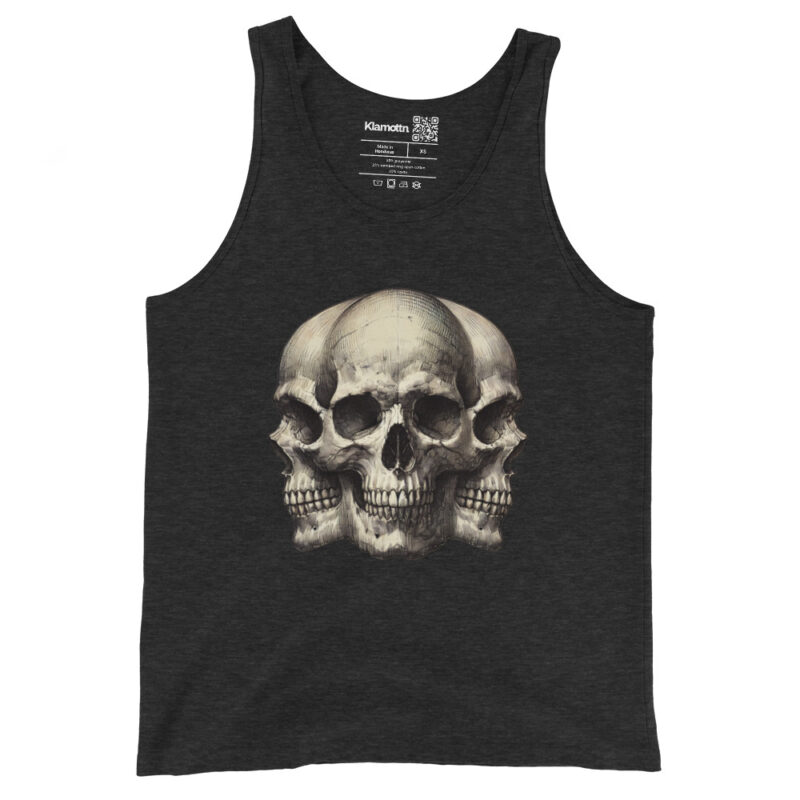 Dreifacher Totenschädel Unisex-Tank-Top – Tank Tops – klamottn.de