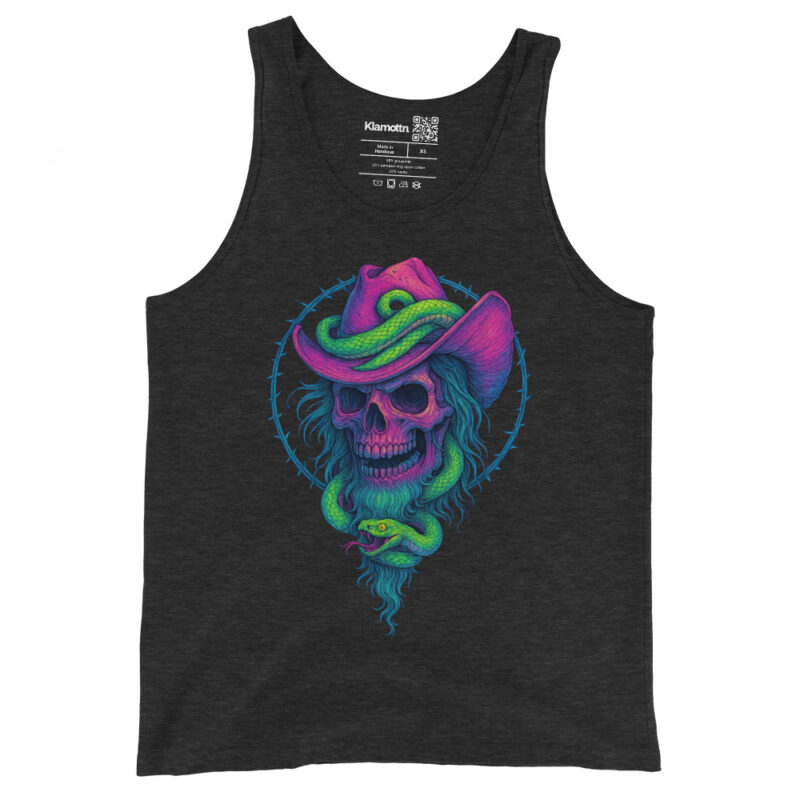 Schädelcowboy mit Schlange Unisex-Tank-Top – Tank Tops – klamottn.de