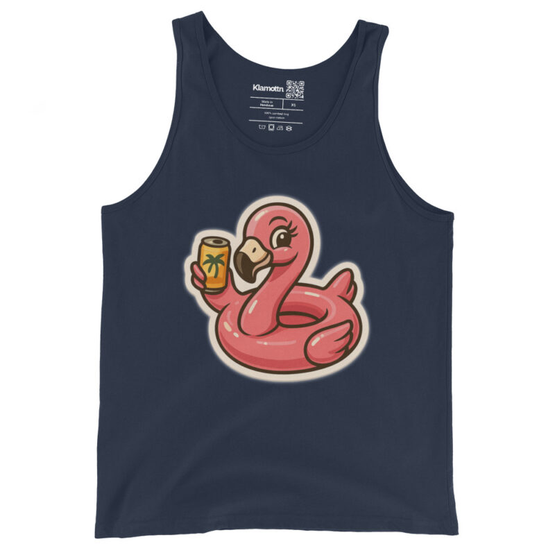 Flamingo mit Sommerdrink Unisex-Tank-Top – Tank Tops – klamottn.de
