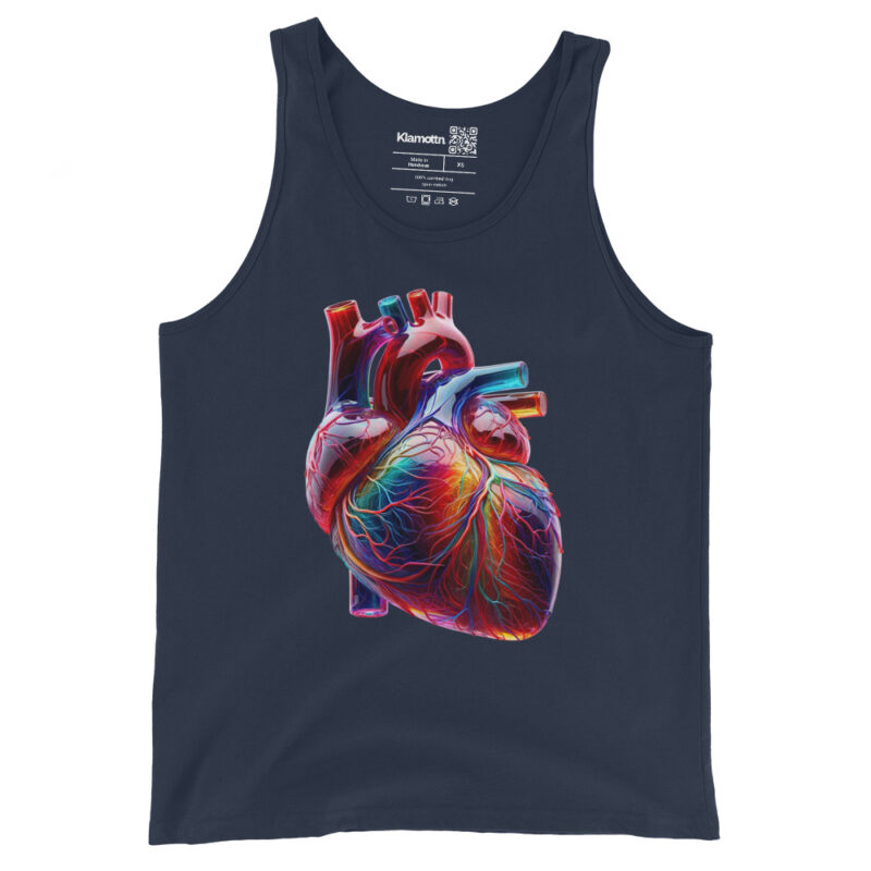 Glas Herz in Farbenpracht Unisex-Tank-Top – Tank Tops – klamottn.de
