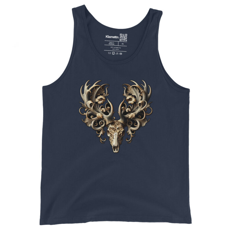 Ornamentaler Hirschschädel Unisex-Tank-Top – Tank Tops – klamottn.de