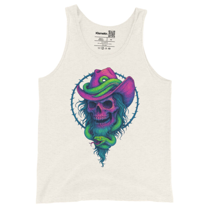 Schädelcowboy mit Schlange Unisex-Tank-Top – Tank Tops – klamottn.de