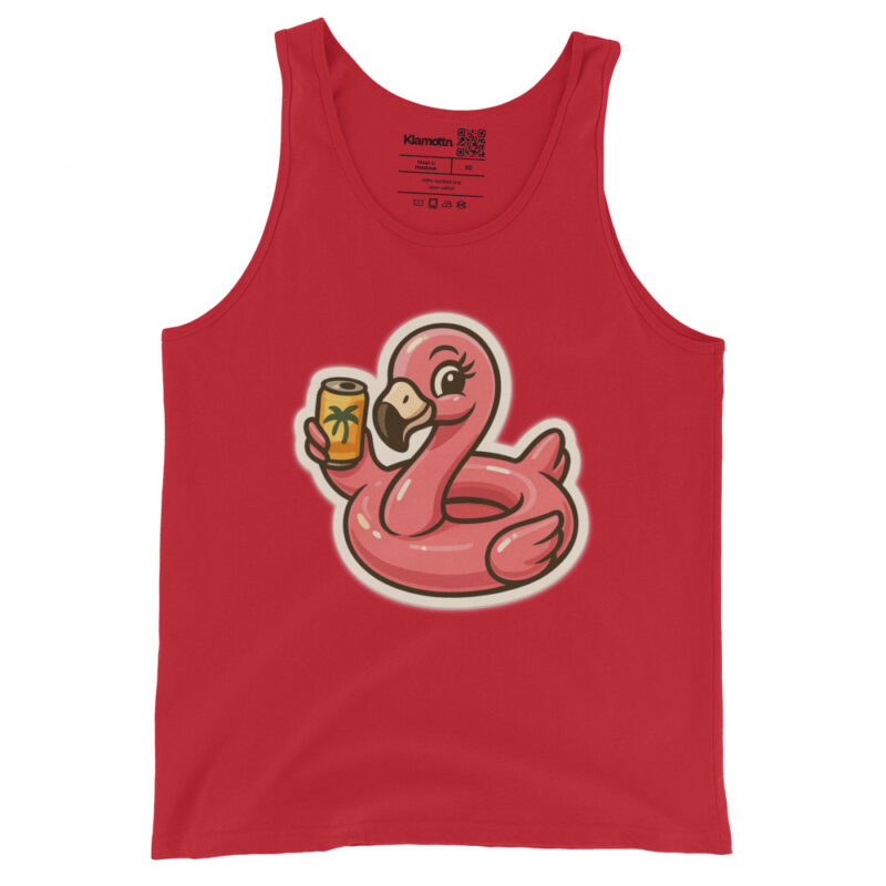 Flamingo mit Sommerdrink Unisex-Tank-Top – Tank Tops – klamottn.de