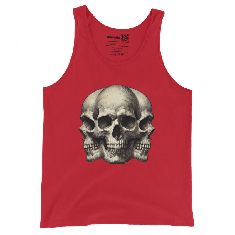 Dreifacher Totenschädel Unisex-Tank-Top – Tank Tops – klamottn.de