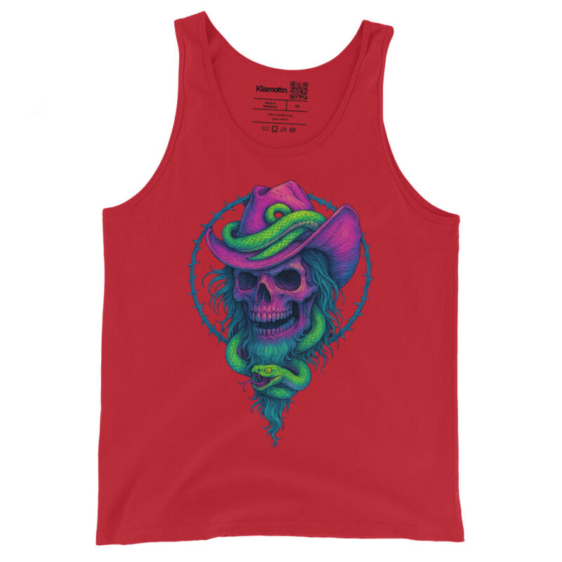 Schädelcowboy mit Schlange Unisex-Tank-Top – Tank Tops – klamottn.de