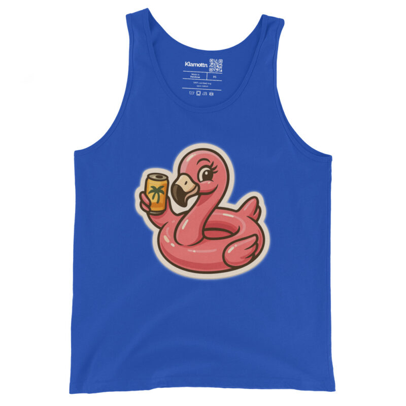 Flamingo mit Sommerdrink Unisex-Tank-Top – Tank Tops – klamottn.de