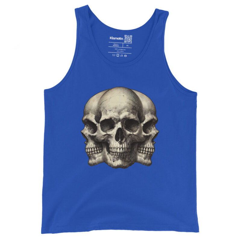 Dreifacher Totenschädel Unisex-Tank-Top – Tank Tops – klamottn.de