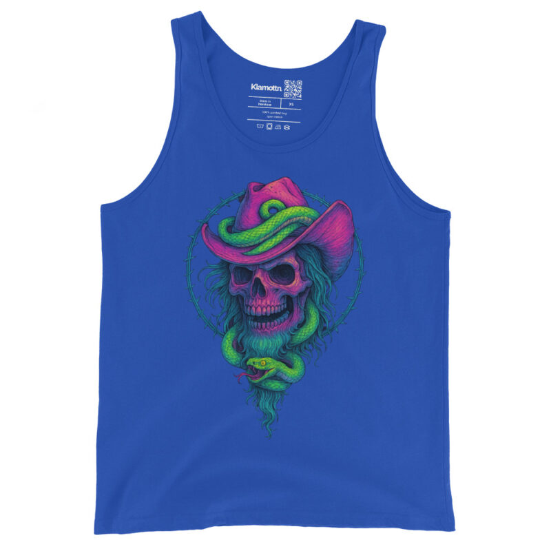 Schädelcowboy mit Schlange Unisex-Tank-Top – Tank Tops – klamottn.de