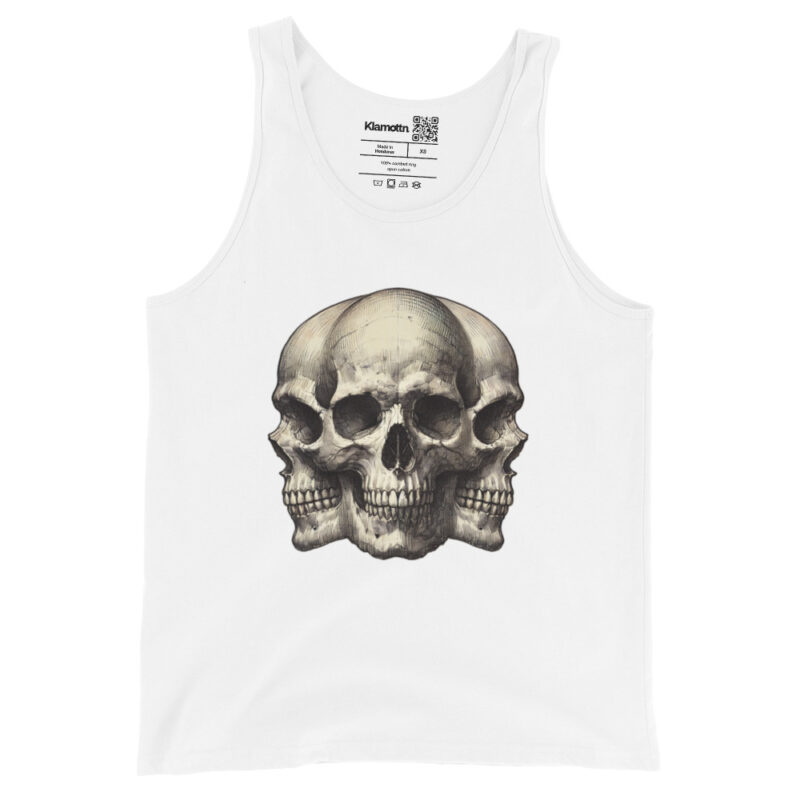 Dreifacher Totenschädel Unisex-Tank-Top – Tank Tops – klamottn.de