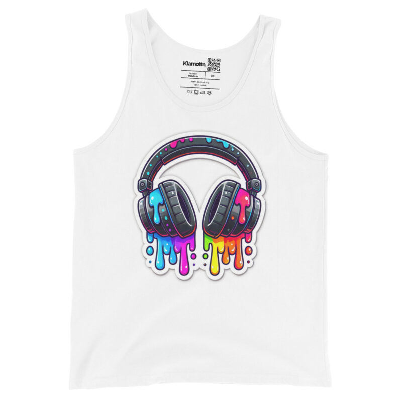Kopfhörer im Farbrausch Unisex-Tank-Top – Tank Tops – klamottn.de