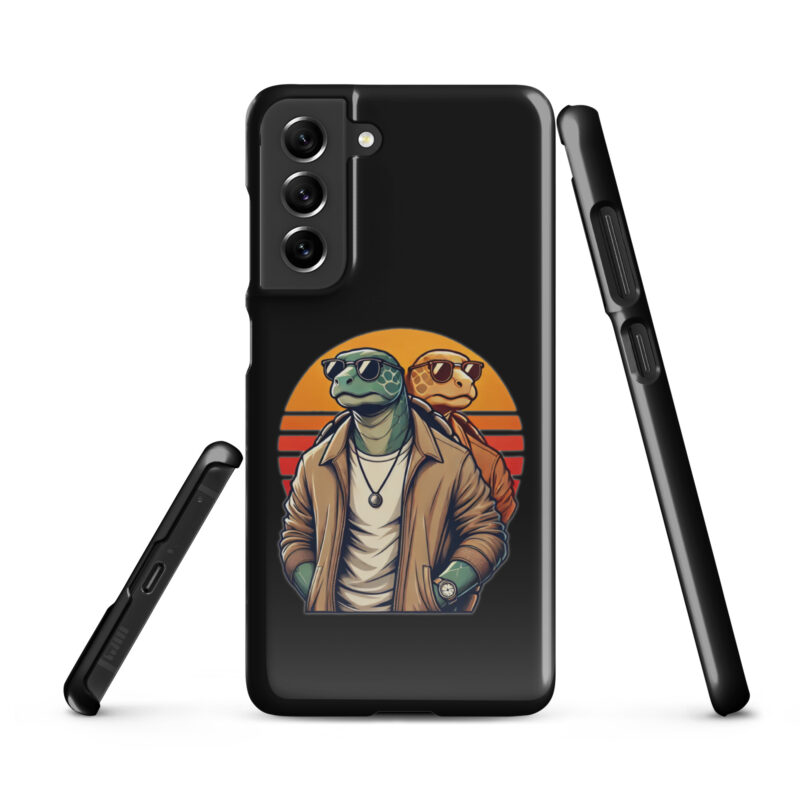 Schildkröten im Retro-Sunset-Style Snapcase Samsung®-Hülle – Accessoires – klamottn.de