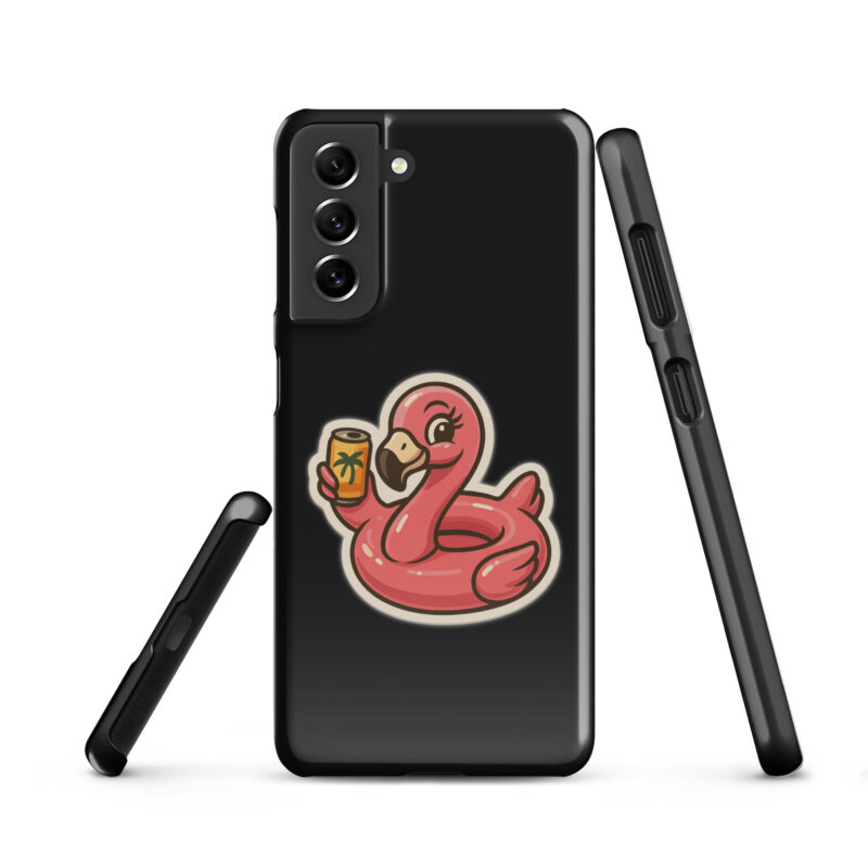 Flamingo mit Sommerdrink Snapcase Samsung®-Hülle – Accessoires – klamottn.de
