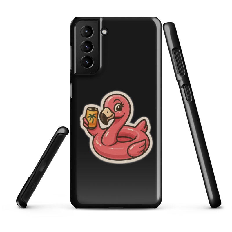 Flamingo mit Sommerdrink Snapcase Samsung®-Hülle – Accessoires – klamottn.de