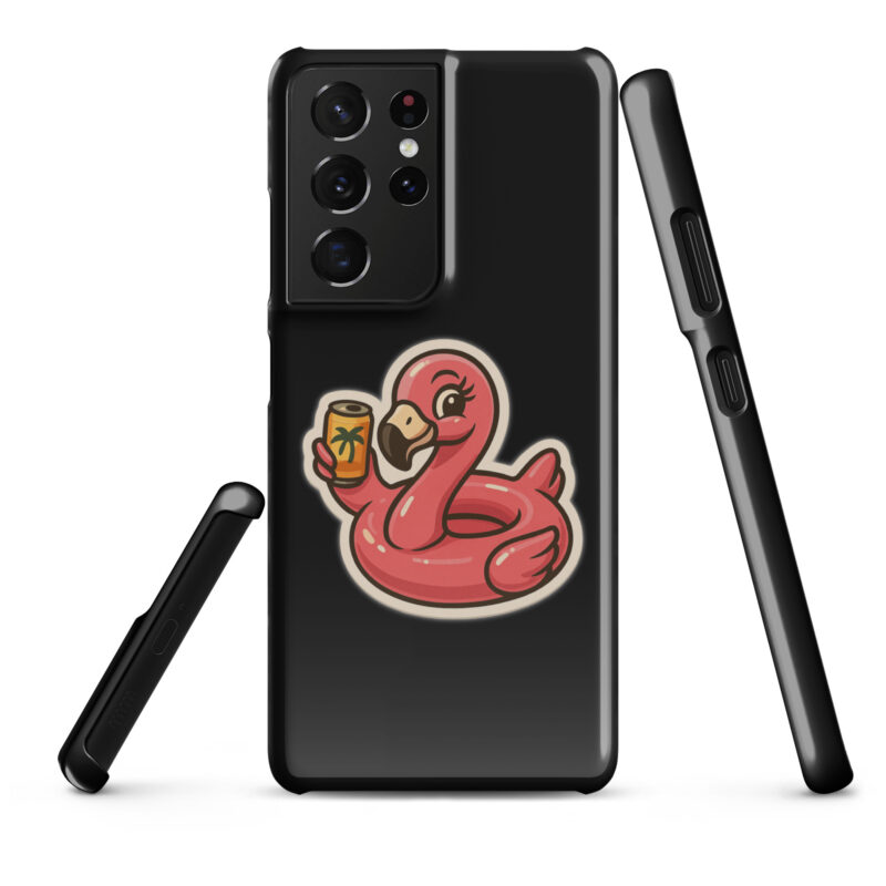 Flamingo mit Sommerdrink Snapcase Samsung®-Hülle – Accessoires – klamottn.de