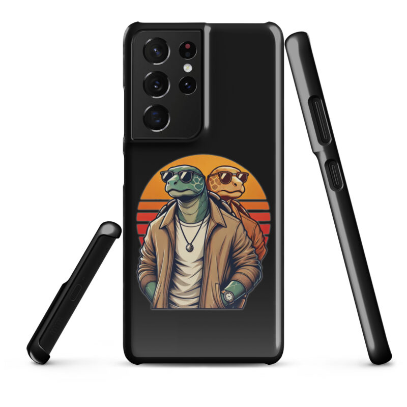 Schildkröten im Retro-Sunset-Style Snapcase Samsung®-Hülle – Accessoires – klamottn.de