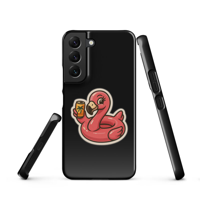 Flamingo mit Sommerdrink Snapcase Samsung®-Hülle – Accessoires – klamottn.de