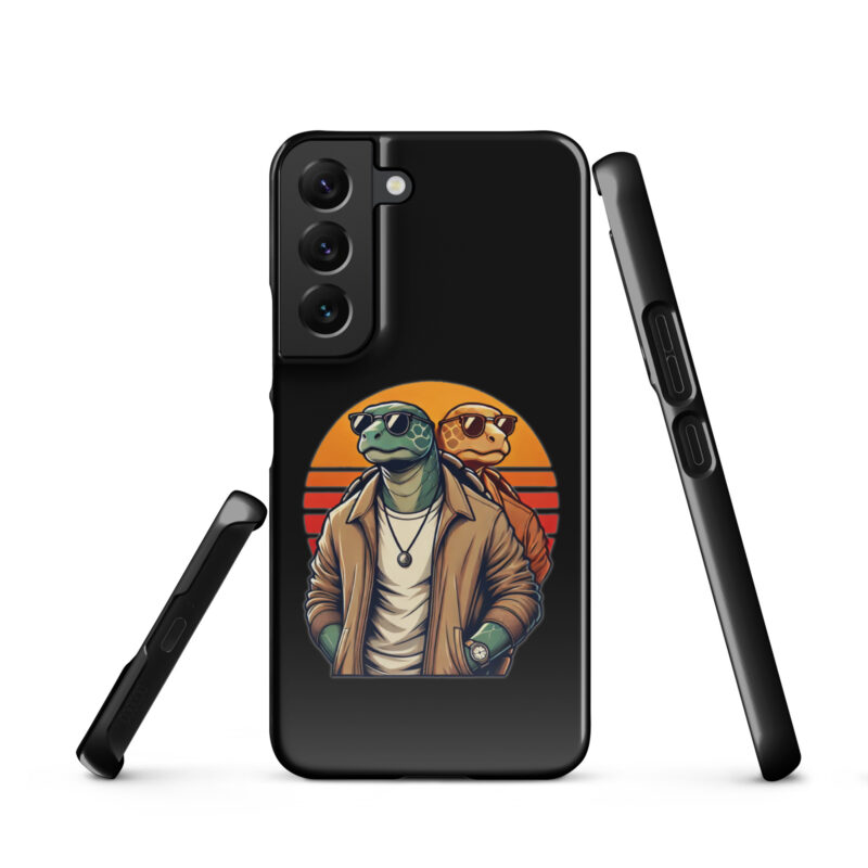 Schildkröten im Retro-Sunset-Style Snapcase Samsung®-Hülle – Accessoires – klamottn.de
