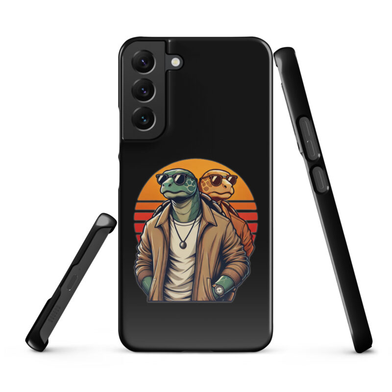 Schildkröten im Retro-Sunset-Style Snapcase Samsung®-Hülle – Accessoires – klamottn.de