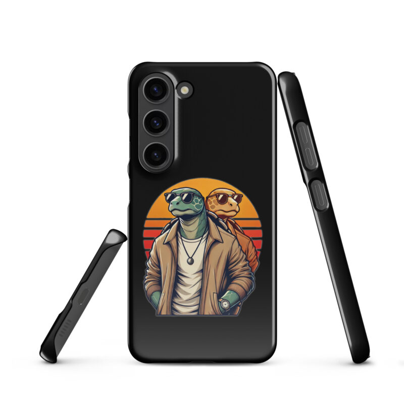 Schildkröten im Retro-Sunset-Style Snapcase Samsung®-Hülle – Accessoires – klamottn.de