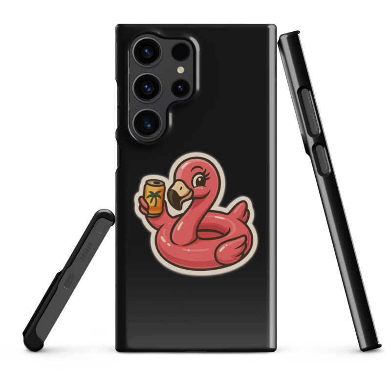 Flamingo mit Sommerdrink Snapcase Samsung®-Hülle – Accessoires – klamottn.de