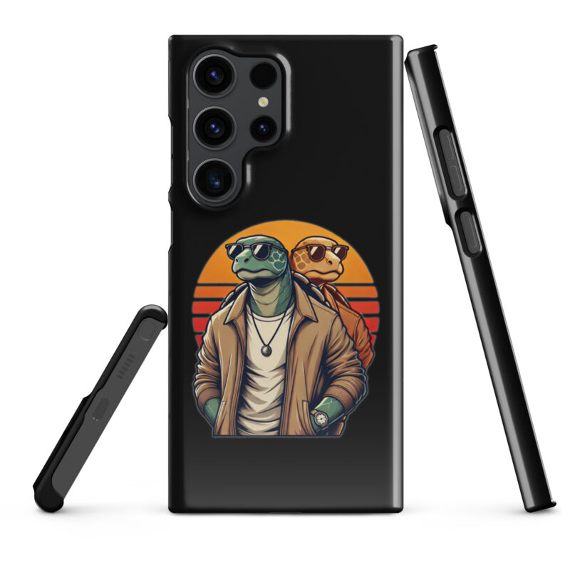Schildkröten im Retro-Sunset-Style Snapcase Samsung®-Hülle – Accessoires – klamottn.de