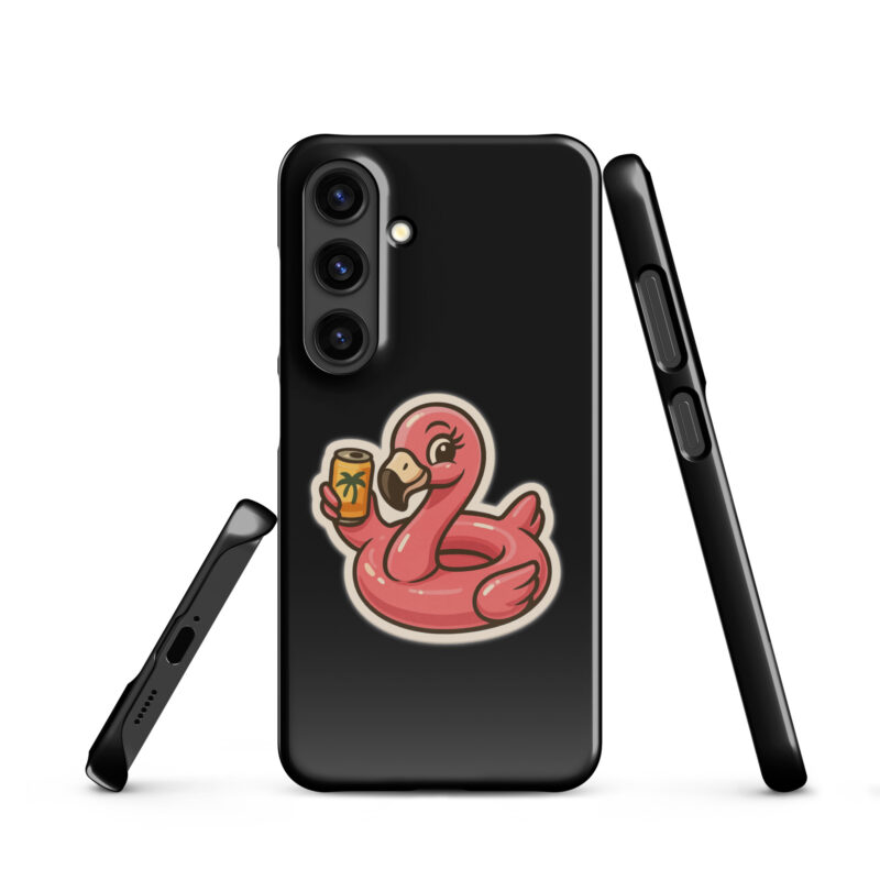 Flamingo mit Sommerdrink Snapcase Samsung®-Hülle – Accessoires – klamottn.de