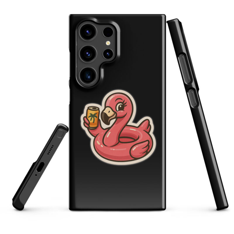 Flamingo mit Sommerdrink Snapcase Samsung®-Hülle – Accessoires – klamottn.de