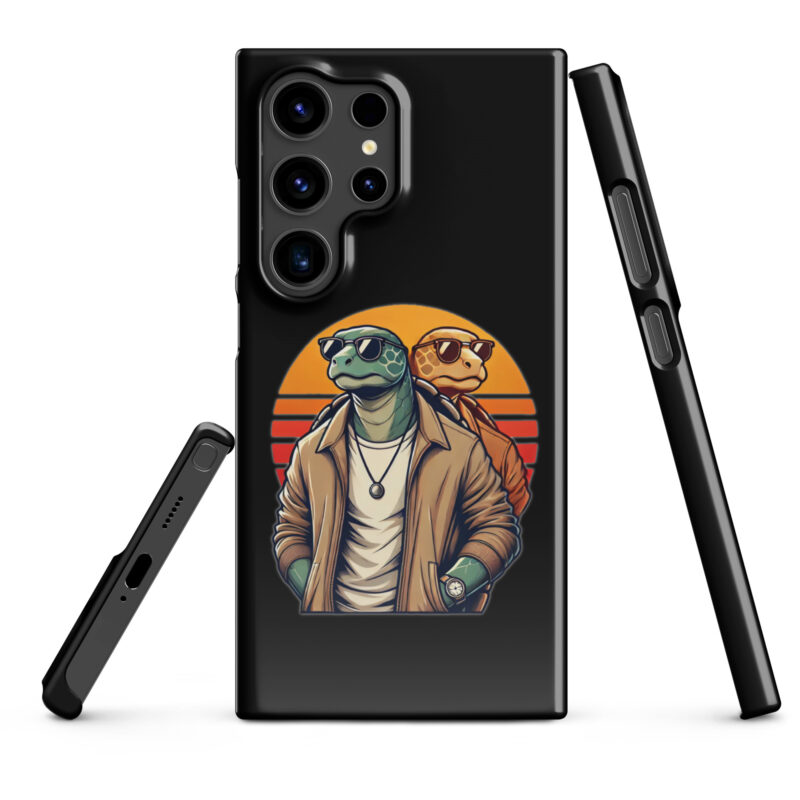 Schildkröten im Retro-Sunset-Style Snapcase Samsung®-Hülle – Accessoires – klamottn.de