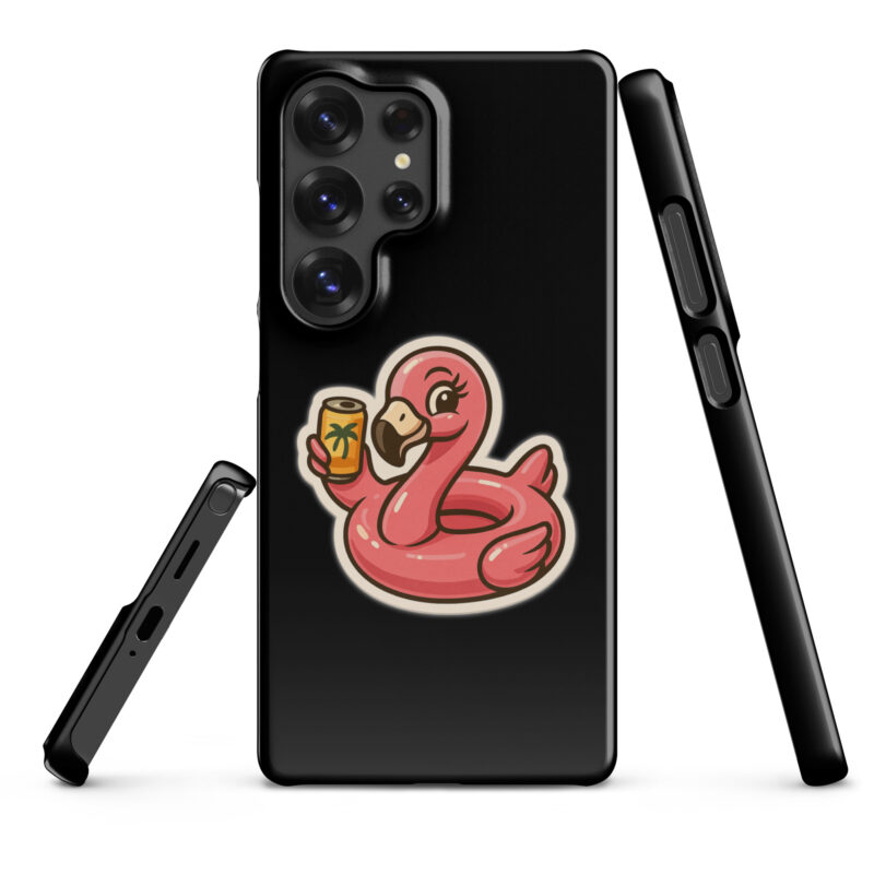 Flamingo mit Sommerdrink Snapcase Samsung®-Hülle – Accessoires – klamottn.de