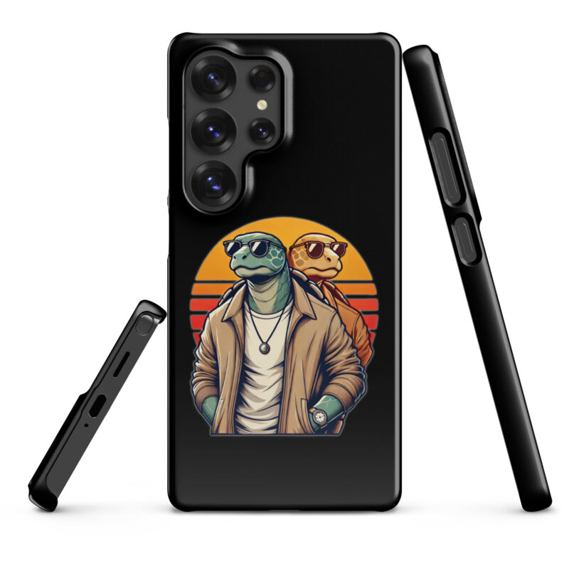Schildkröten im Retro-Sunset-Style Snapcase Samsung®-Hülle – Accessoires – klamottn.de