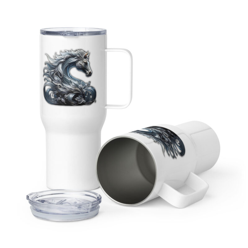 Majestät des silbernen Pferdes Thermobecher – Accessoires – klamottn.de