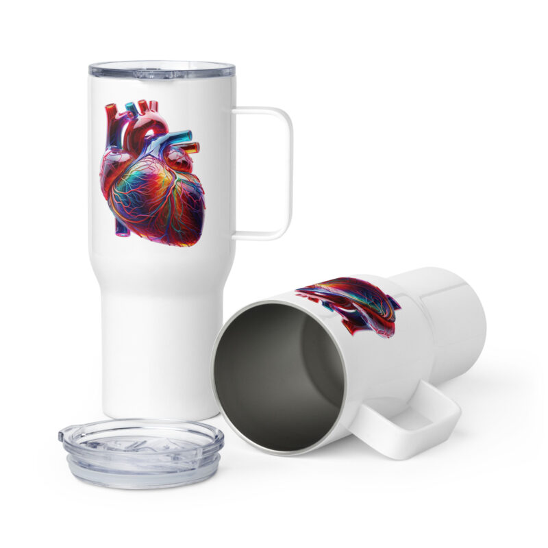 Glas Herz in Farbenpracht Thermobecher – Accessoires – klamottn.de