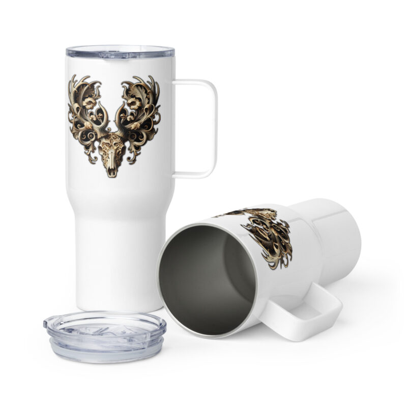 Ornamentaler Hirschschädel Thermobecher – Accessoires – klamottn.de
