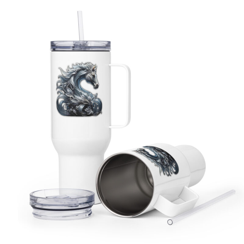 Majestät des silbernen Pferdes Thermobecher – Accessoires – klamottn.de