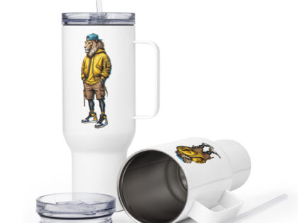 Löwe im Streetwear-Style Thermobecher – Accessoires – klamottn.de