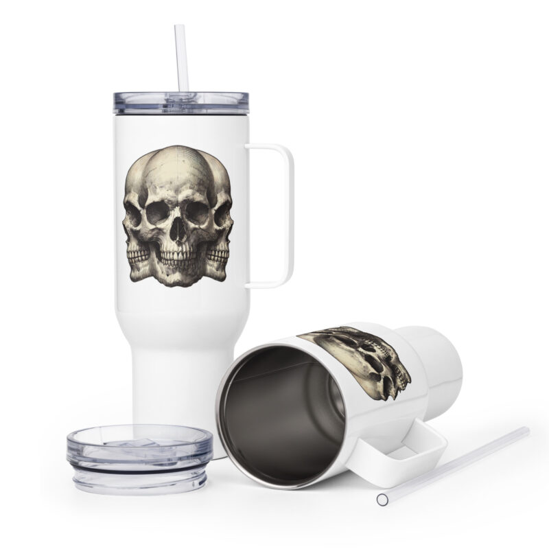 Dreifacher Totenschädel Thermobecher – Accessoires – klamottn.de