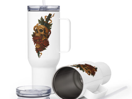 Schädel & Klinge - Das Auge der Vergänglichkeit Thermobecher – Accessoires – klamottn.de