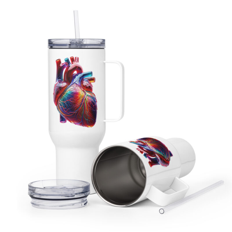Glas Herz in Farbenpracht Thermobecher – Accessoires – klamottn.de