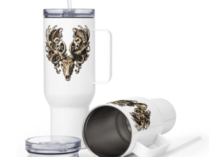 Ornamentaler Hirschschädel Thermobecher – Accessoires – klamottn.de Ornamentaler Hirschschädel Thermobecher – Accessoires – klamottn.de
