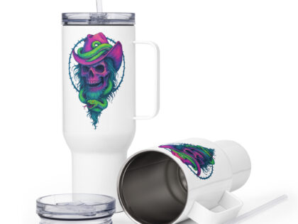 Schädelcowboy mit Schlange Thermobecher – Accessoires – klamottn.de Schädelcowboy mit Schlange Thermobecher – Accessoires – klamottn.de