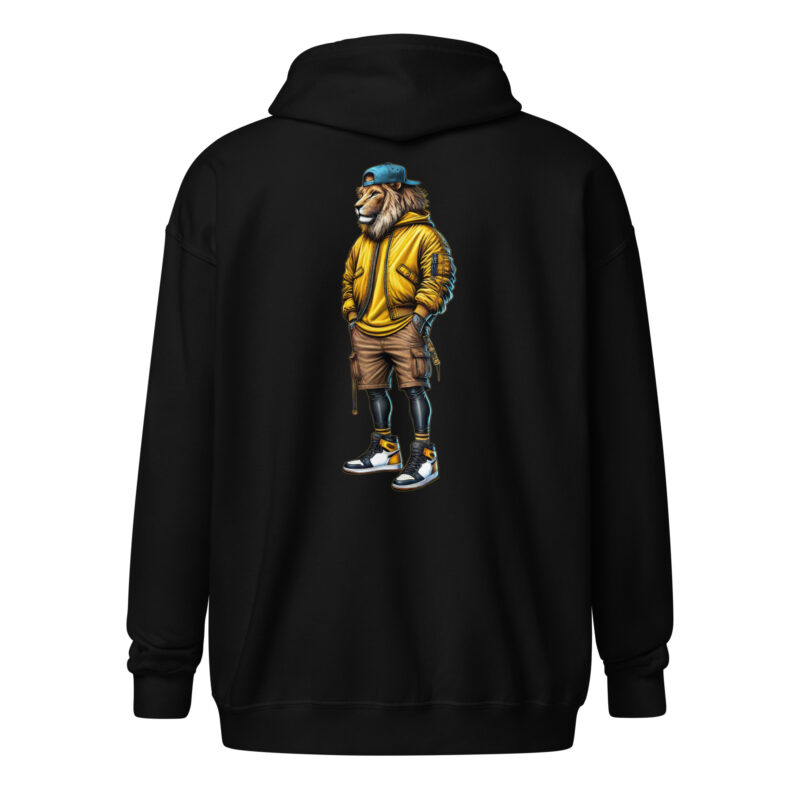 Löwe im Streetwear-Style Unisex Heavy-Blend Zip Hoodie – Zip Hoodies – klamottn.de