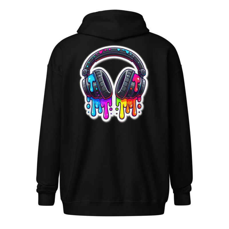 Kopfhörer im Farbrausch Unisex Heavy-Blend Zip Hoodie – Zip Hoodies – klamottn.de