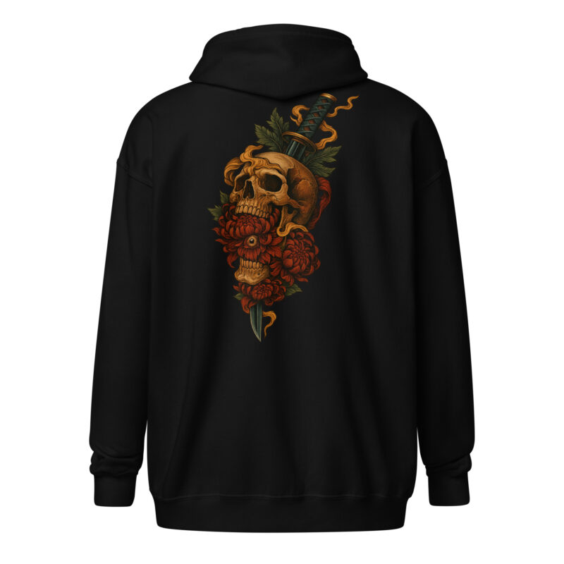 Schädel & Klinge - Das Auge der Vergänglichkeit Unisex Heavy-Blend Zip Hoodie – Zip Hoodies – klamottn.de