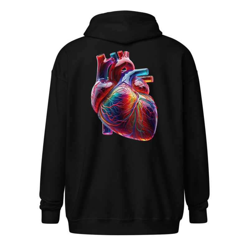 Glas Herz in Farbenpracht Unisex Heavy-Blend Zip Hoodie – Zip Hoodies – klamottn.de