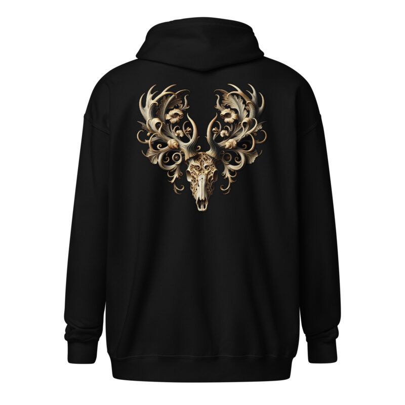 Ornamentaler Hirschschädel Unisex Heavy-Blend Zip Hoodie – Zip Hoodies – klamottn.de