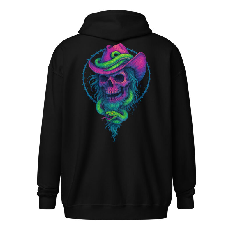 Schädelcowboy mit Schlange Unisex Heavy-Blend Zip Hoodie – Zip Hoodies – klamottn.de